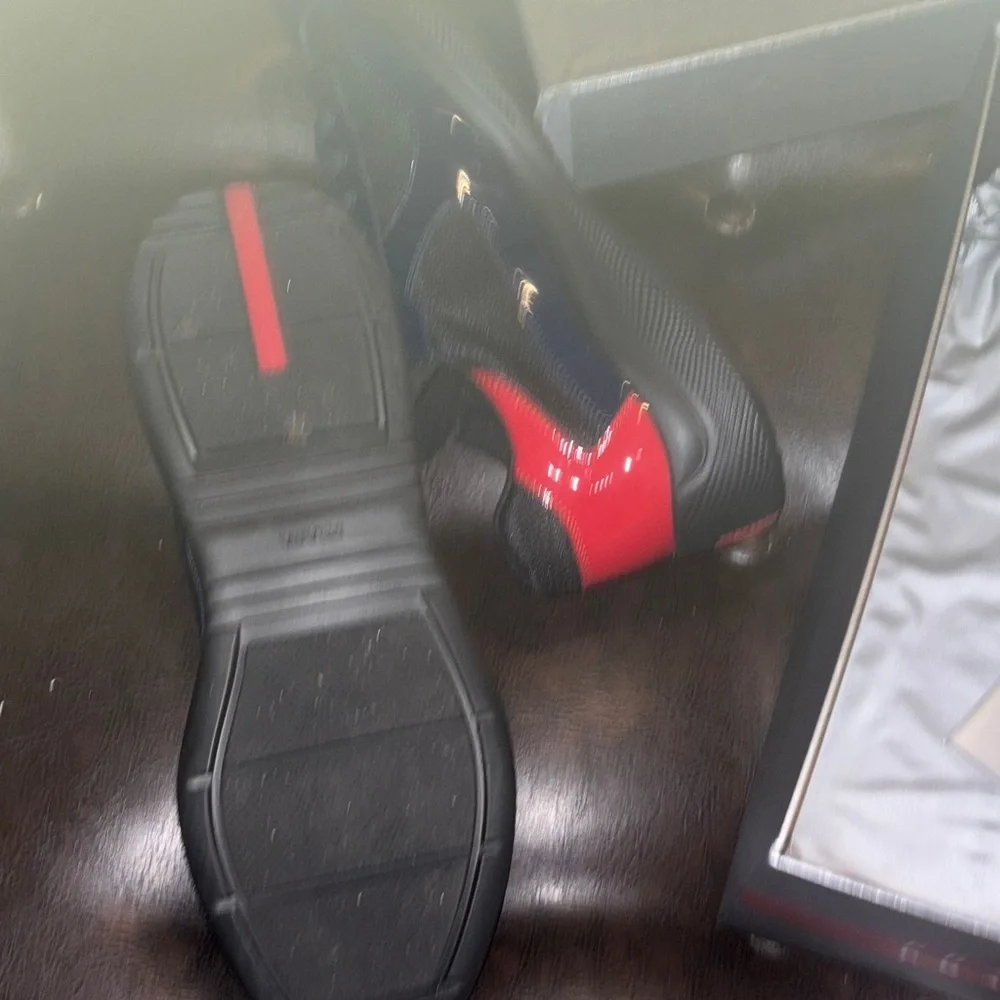 Prada Men's Black and Red Sneakers Size 47 (14 us) - Picture 3 of 10